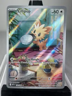 Pokemon TCG Lillipup 154/086 Illustration Rare SV: White Flare Holo NM - Image 1