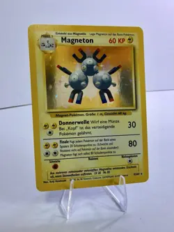 Pokemon TCG Magneton Base Set 9/102 Holo Rare German Vintage PL - Image 1