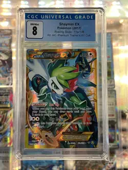 Pokemon Pokemon Shaymin EX XY Premium Trainers Alt Art Promo #77a CGC 8 - Image 1