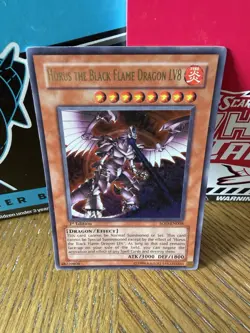 Yu-Gi-Oh! Horus the Black Flame Dragon LV8 SOD-EN008 1st Ed English - Image 1