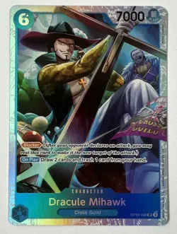 Dracule Mihawk OP09-048 Reprint SR ONE PIECE Tcg Card Game NM - Image 1