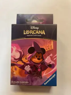 Disney Lorcana Mickey Mouse Wayward Sorcerer Card Sleeves 65ct Ravensburger - Image 1