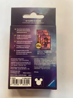 Disney Lorcana Mickey Mouse Wayward Sorcerer Card Sleeves 65ct Ravensburger - Image 2