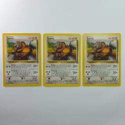 Pokemon TCG Tauros Jungle #47/64 3-Card Lot WOTC Vintage 1999 - Image 1