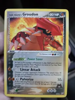 Team Magma's Groudon 9/95 Rare Deck Exclusives Non Holo Pokemon Card - Image 1