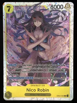 Nico Robin EB03-055 SR English NM Heroines Edition One Piece Card Game TCG - Image 1