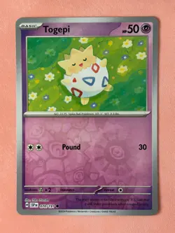 Togepi (Baby) ~Reverse Holo~ Cute Pokemon Cards~ Pretty in Pink & Pastel Gallery - Image 1
