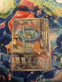 Pokemon Squirtle TCG Stellar Crown Illustration Rare Holo Card 148/142 Sv07 - Image 1