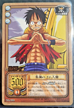 LUFFY One Piece Bandai 2004 card Game LUFFY PA GOLD STAMP RARE VINTAGE CARD - Image 1