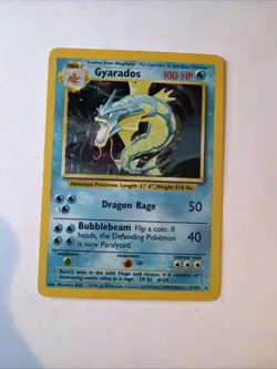 Pokemon TCG Gyarados Holo Rare Card Base Set - Image 1