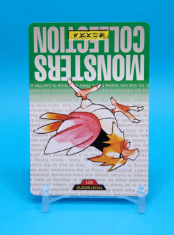 Pokemon Card Japanese - Spearow No. 021 - Bandai Carddass - Green - Image 2