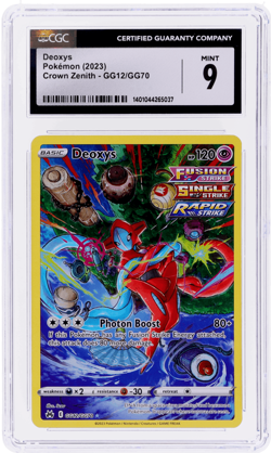 2023 Pokemon Sword and Shield Crown Zenith Deoxys Galarian Gallery #GG12 CGC 9 - Image 1