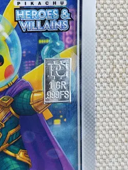 Pokemon Pikachu 1Gr Silver Holo Mysterio Heroes & Villains Card Marvel #81 Alt - Image 4