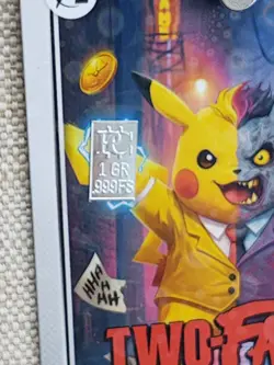 Pokemon Pikachu 1Gr Silver Holo Two-Face Heroes & Villains Card DC Comic #81 Alt - Image 4