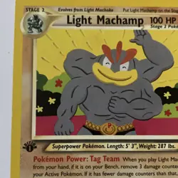 FIRST EDITION Light Machamp 100 HP Neo Destiny 25/105 Vintage Trading Card - Image 3
