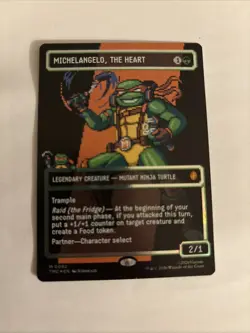 Michelangelo, the Heart Pixel Surge Foil Magic The Gathering TMNT (TMC M 0092)NM - Image 1