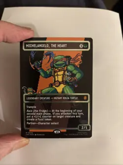 Michelangelo, the Heart Pixel Surge Foil Magic The Gathering TMNT (TMC M 0092)NM - Image 2