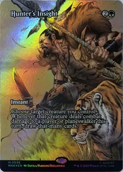 Hunter's Insight (Borderless) 35 Marvel Universe Magic: The Gathering Foil NM - Image 1