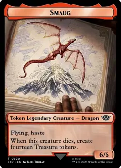 X 1 Smaug Token NM-M LTR 007 MTG Magic The Gathering - Image 1
