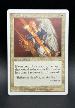 MTG Worship R Seventh Edition #56 - Image 1