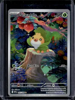 2025 Pokemon White Flare Sewaddle Illustration Rare #087/086 - Image 1