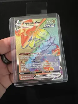 Pokemon Rayquaza VMAX Secret Rare Full Art Holo 217/203 Evolving Skies 2021 NM+ - Image 1