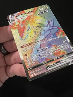 Pokemon Rayquaza VMAX Secret Rare Full Art Holo 217/203 Evolving Skies 2021 NM+ - Image 3