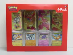 2023 Pokemon Scarlet & Violet 151 Sam's Club 4-Pack Mini Tins Sealed Box - Image 1
