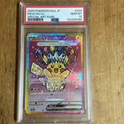 2025 POKEMON JPN M2A-MEGA DREAM EX SPECIAL ART RARE #234 PIKACHU EX PSA 10 - Image 1