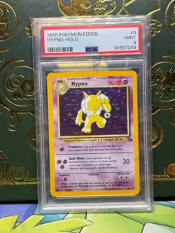 Pokemon Hypno Fossil Holo Rare #8 PSA 9 Mint - Image 1