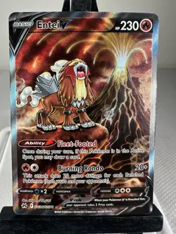Pokemon TCG Entei V GG36/GG70 Crown Zenith Ultra Rare Full Art Holo NM - Image 1