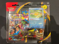 Pokemon TCG Mega Evolution Psyduck Triple Booster Pack Blister - Image 1