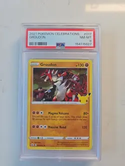 2021 POKEMON CELEBRATIONS #017 GROUDON PSA 8 - Image 3