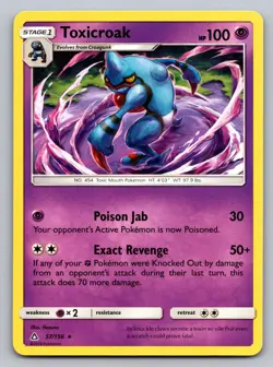 Toxicroak 57/57 Rare Ultra Prism Lightly Played - Image 1