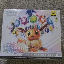 Pokemon Scarlet & Violet Prismatic Evolutions Elite Trainer Box Eevee Promo - Image 1