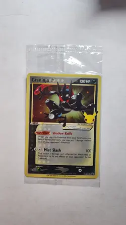 Pokemon Greninja Gold Star Promo Holo SWSH144 Celebrations SEALED - Image 2