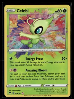 Pokemon TCG SWSH04: Vivid Voltage #009/185 Celebi - Image 1