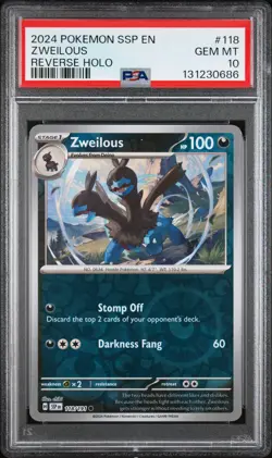 PSA 10 - 2024 POKEMON SSP EN-SURGING SPARKS 118 ZWEILOUS REVERSE | POP 2 - Image 1