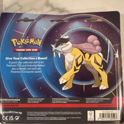 Pokemon Raikou Mega Evolution Phantasma Flames Booster Box Foil Metallic Coin - Image 2