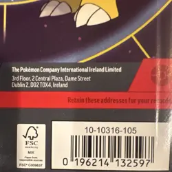 Pokemon Raikou Mega Evolution Phantasma Flames Booster Box Foil Metallic Coin - Image 3