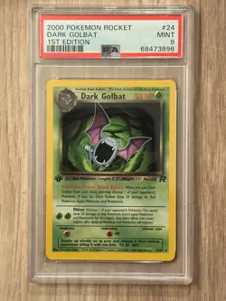 Pokemon Rocket 1st Edition DARK GOLBAT NON HOLO 24/82 PSA 9 # 68473896 - Image 1
