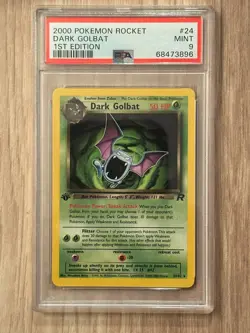 Pokemon Rocket 1st Edition DARK GOLBAT NON HOLO 24/82 PSA 9 # 68473896 - Image 2