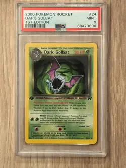Pokemon Rocket 1st Edition DARK GOLBAT NON HOLO 24/82 PSA 9 # 68473896 - Image 3