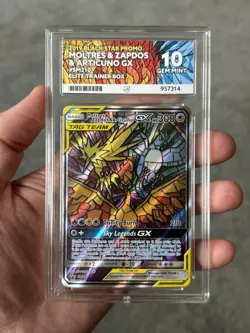 Pokemon Moltres & Zapdos & Articuno GX SM210 Full Art ACE 10 - Image 3