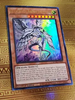 Blue-Eyes Abyss Dragon MAMA-EN056 Ultra Rare 1st Ed NM Yu-Gi-Oh Eng Tcg - Image 1