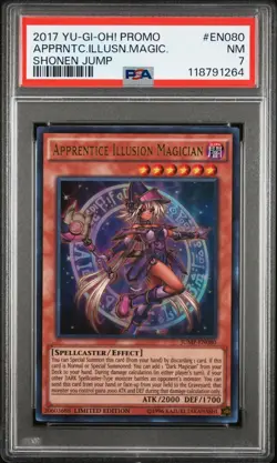 PSA 7 Apprentice Illusion Magician JUMP-EN080 Jump Magazine 2017 Yugioh Promo - Image 1