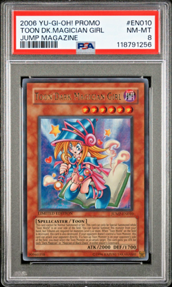 PSA 8 Toon Dark Magician Girl JUMP-EN010 Shonen Jump Magazine 2006 Yugioh Promo - Image 1