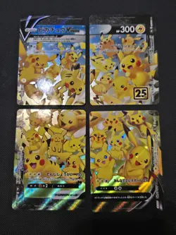 Pikachu V-UNION 25th Anniversary 4 Card Set - Japanese - NM - Image 1