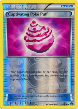 x4 Captivating Poke Puff - 99/114 - Uncommon - Reverse Holo Pokemon XY Steam Sie - Image 1