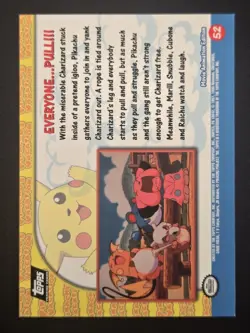 1999 Topps Pikachu's Vacation - Everyone Pull!!! #52 Black Logo NM - Image 2